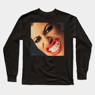 What Did you Say?  Funny Face - Caricature Long Sleeve T-Shirt